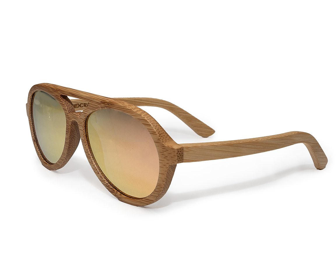 Avion Bamboo w/Rose Gold Mirrored Lenses image 0