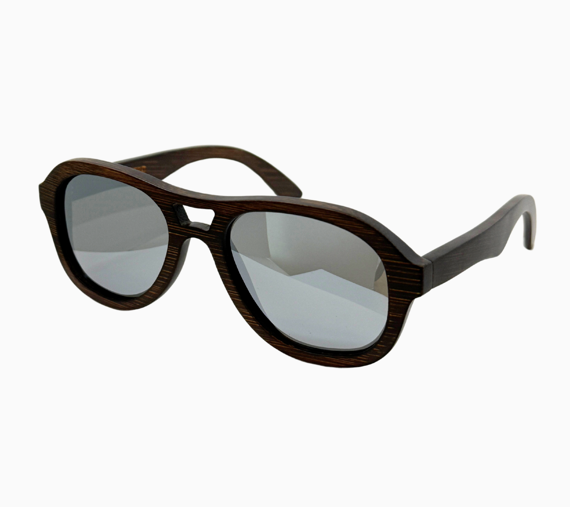 Avion Brown Bamboo with Mirrored Lenses image 0