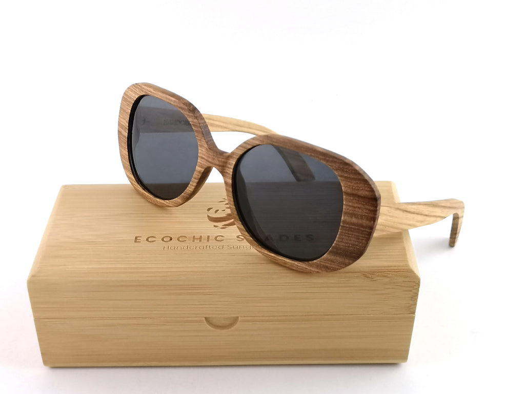 Miranda Zebrawood w/Black Lenses