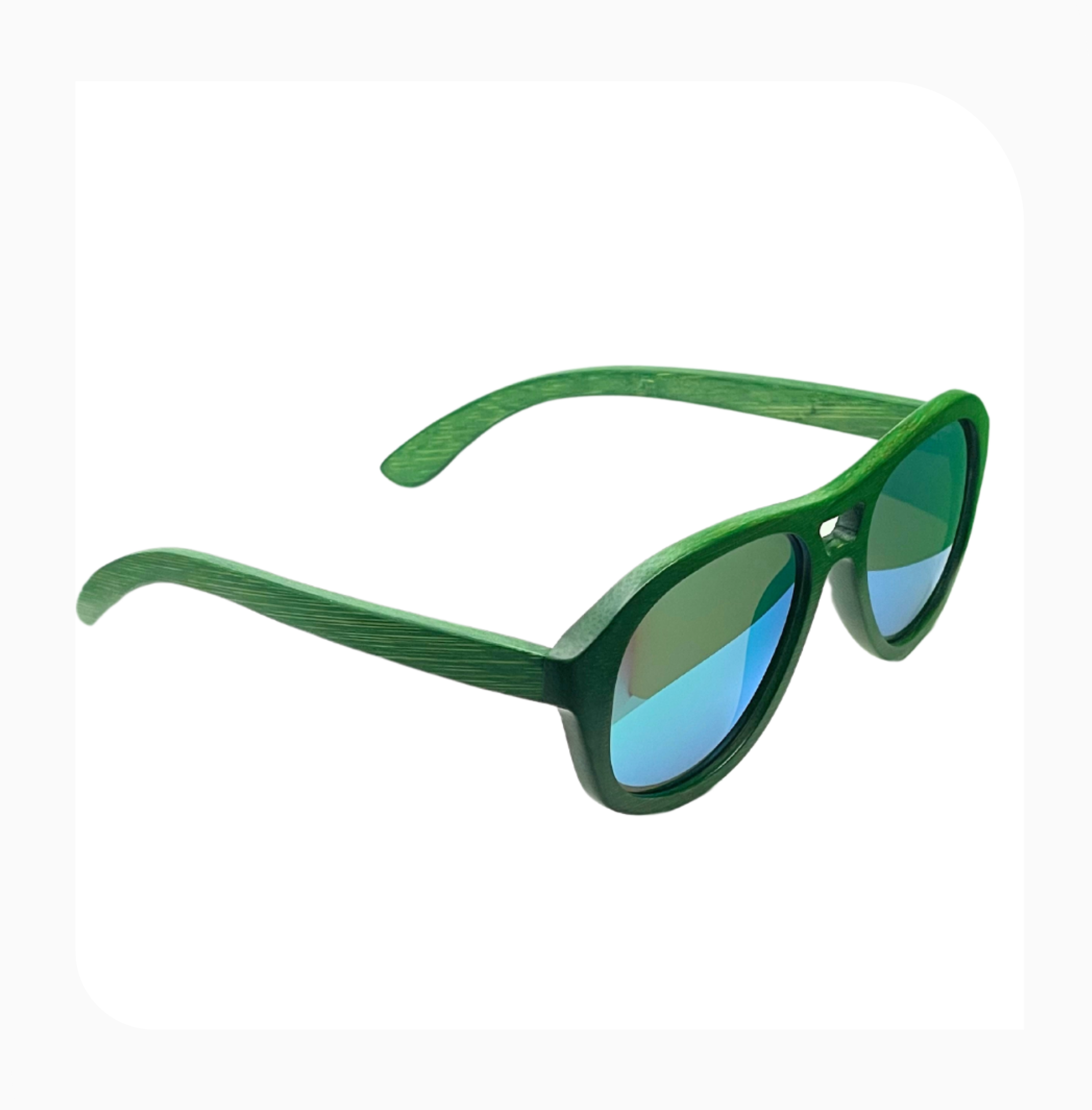 Avion Green Bamboo w/Green Mirrored Lenses image 2