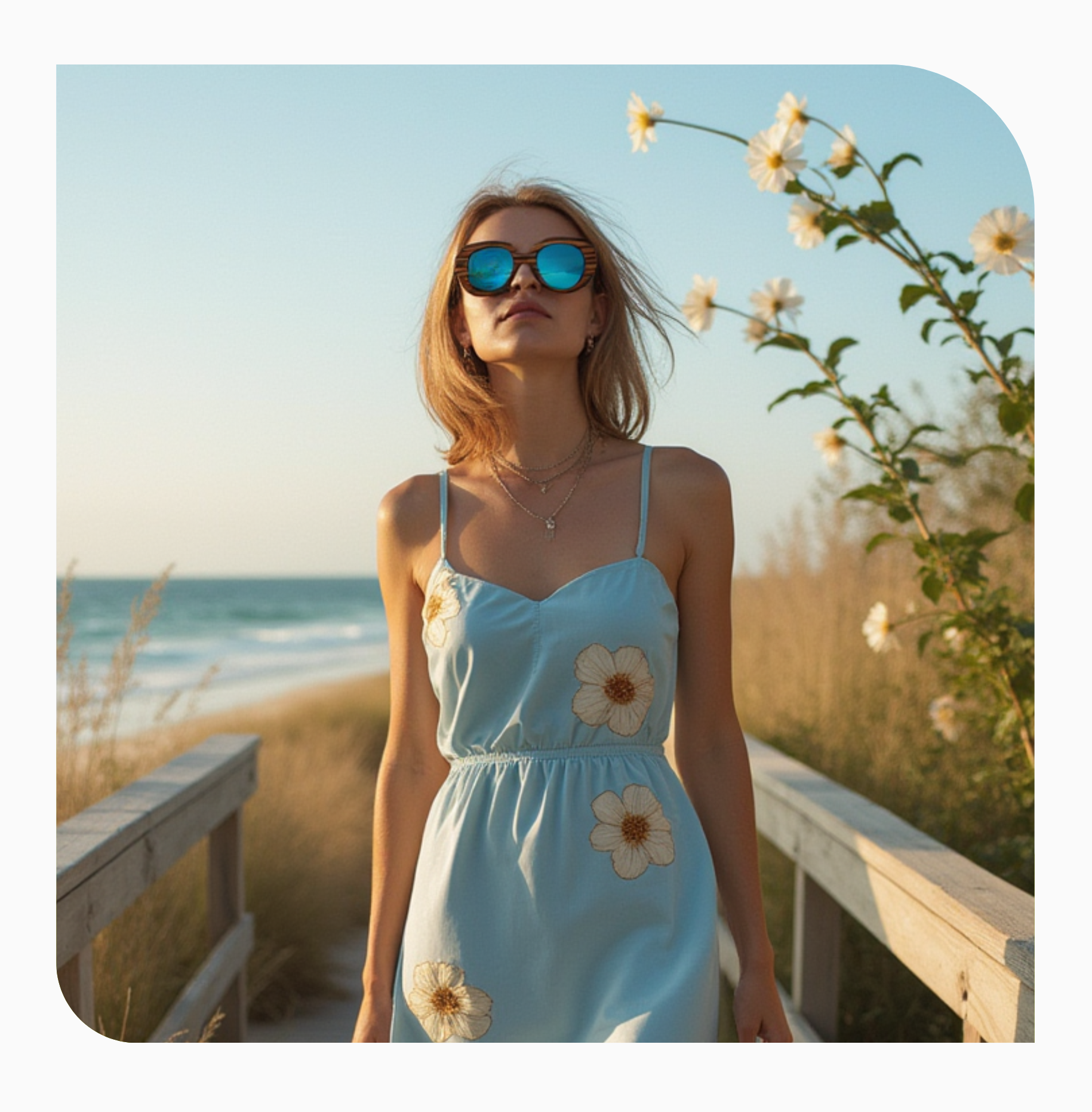 Miranda Zebrawood w/Tahitian Tide Mirrored Lenses (NEW) image 4
