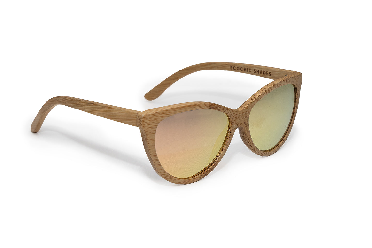 Grace Bamboo Nat w/Rose Gold Mirrored Lenses