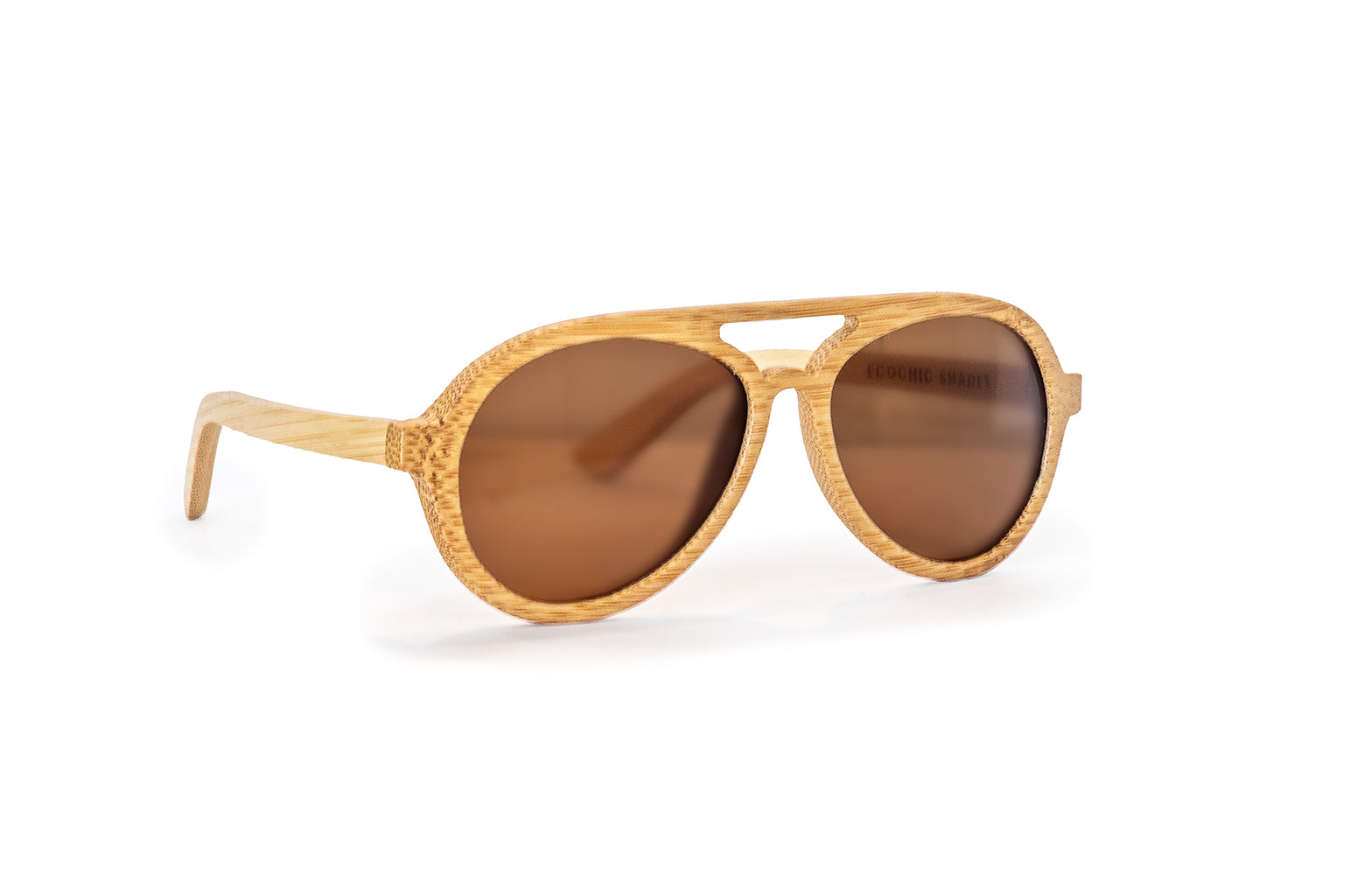 Avion Natural Handcrafted Bamboo Aviator Sunglasses | Tea Polarized UV400